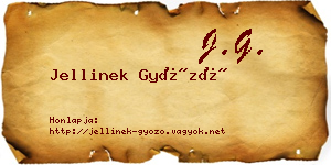 Jellinek Győző névjegykártya